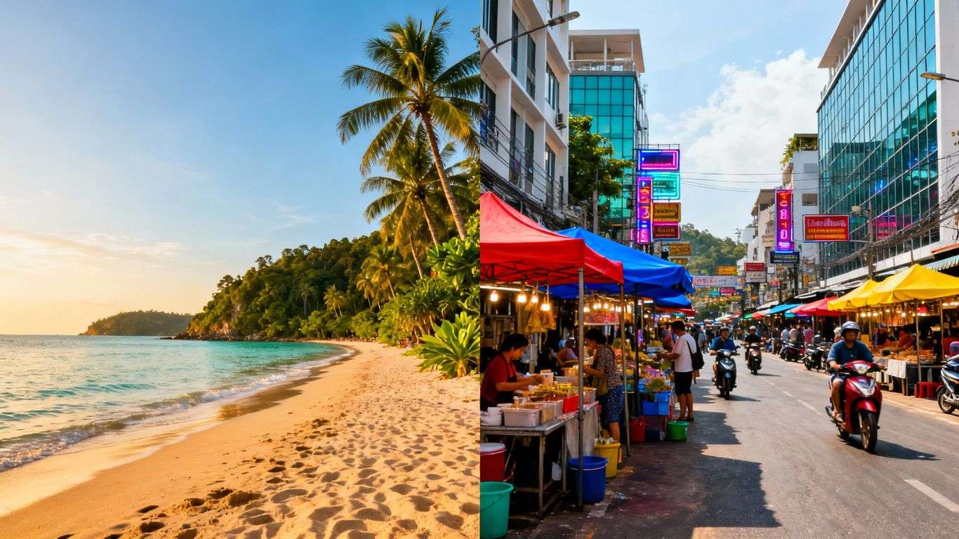 Phuket north and south comparison image