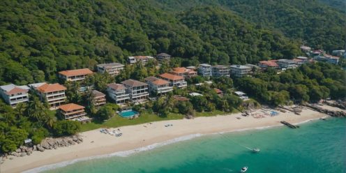 Aerial view of Phuket's coastal real estate