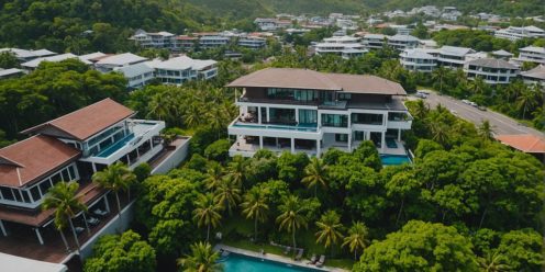 Aerial view of Phuket's prime property locations