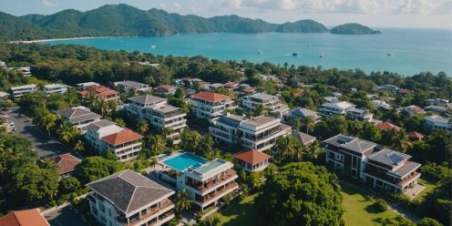 Foreign buyer exploring Phuket property options from above