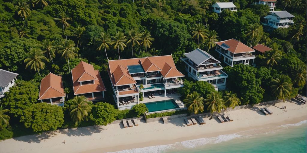 Luxurious beachfront villas in Koh Samui with clear waters