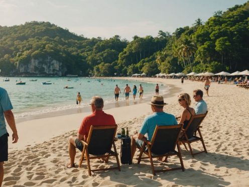 Russian tourists on Phuket beach amidst local concerns