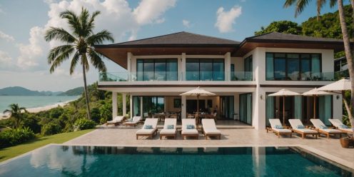 Beachfront villa in Phuket with ocean view