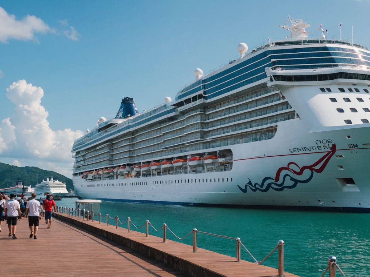 Genting Dream cruise ship at Phuket port