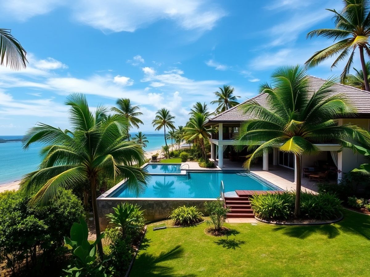 Luxurious beachfront villa with ocean view in Phuket