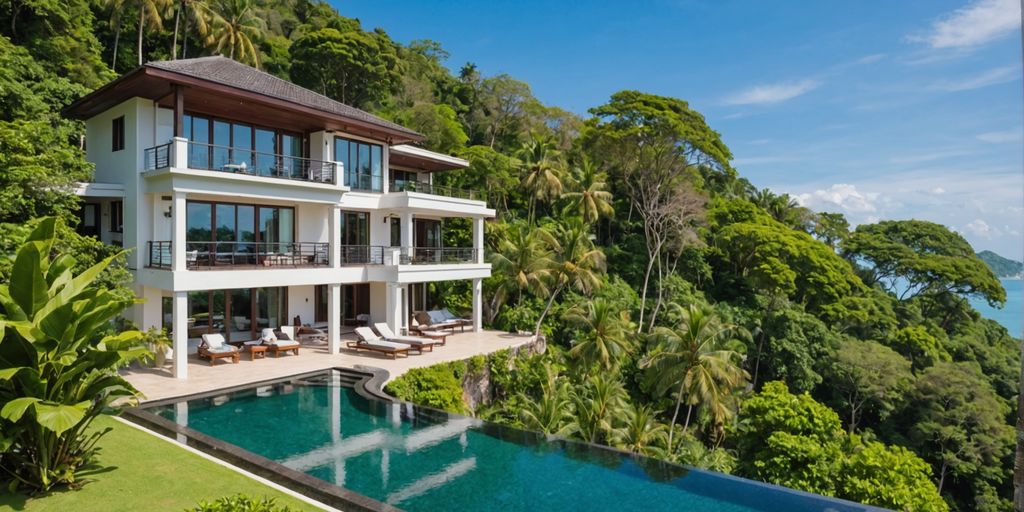 Luxurious house in Phuket with beach and greenery