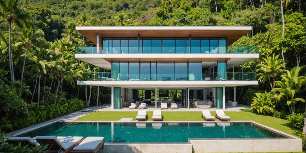 Luxurious house in Phuket with lush greenery