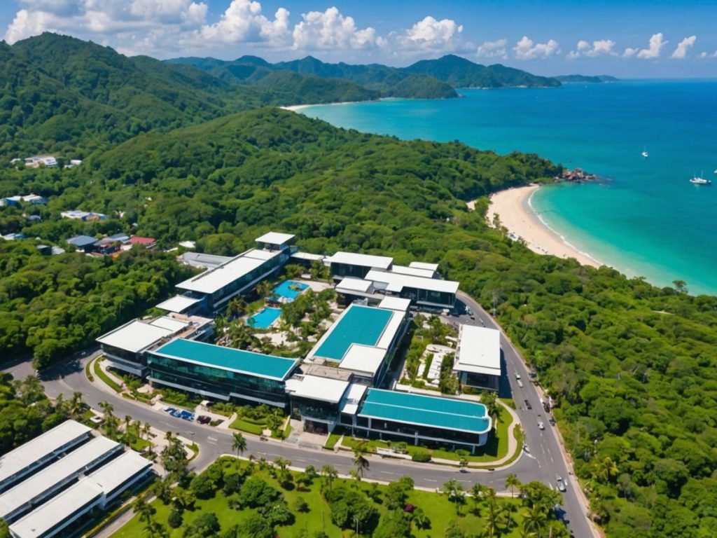 Aerial view of shopping outlet in Phuket