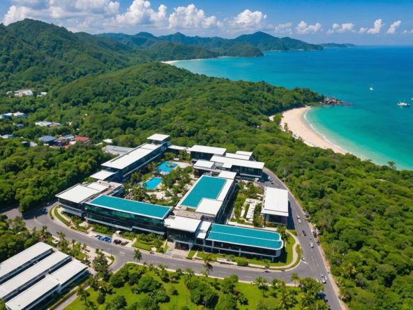 Aerial view of shopping outlet in Phuket