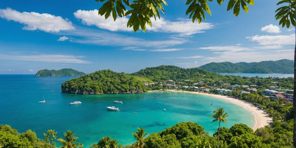 Phuket beachfront properties and clear blue waters