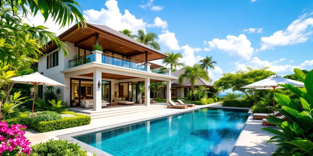 Luxurious villa in a tropical paradise of Phuket.