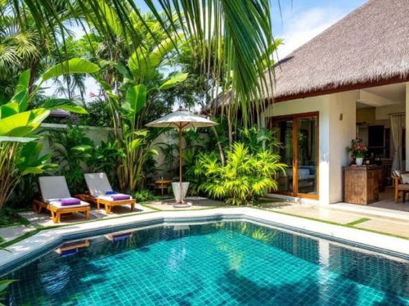 Luxury Phuket villa with a private pool and gardens.