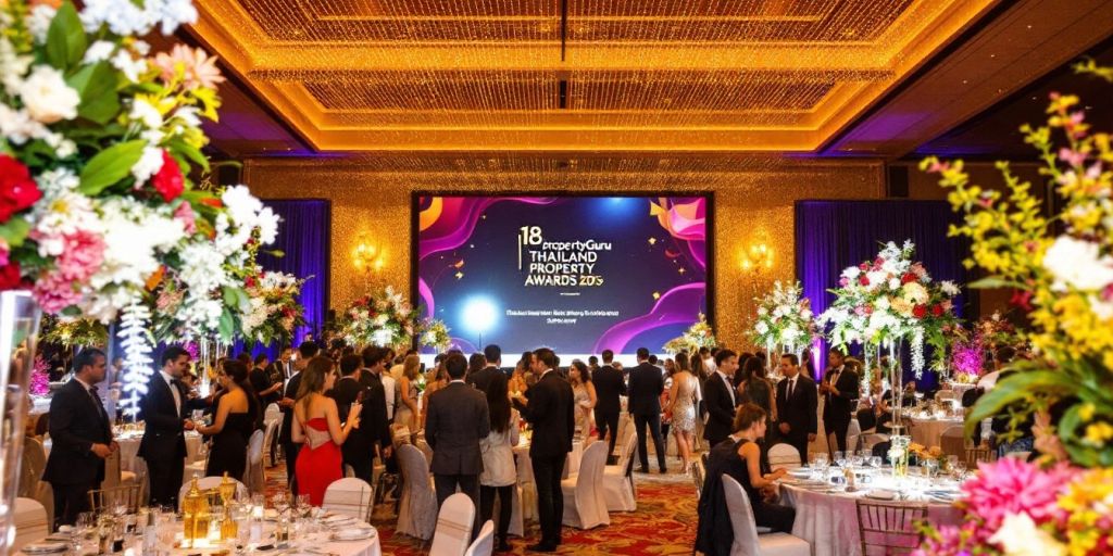 Guests enjoying the glamorous PropertyGuru Thailand Property Awards event.
