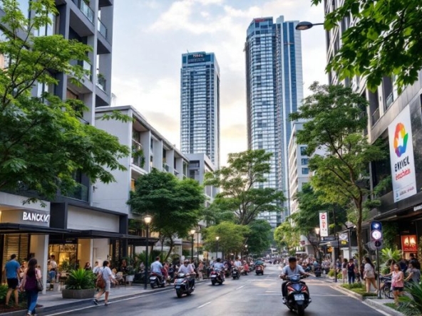 Modern apartments in Bangkok's bustling rental market.