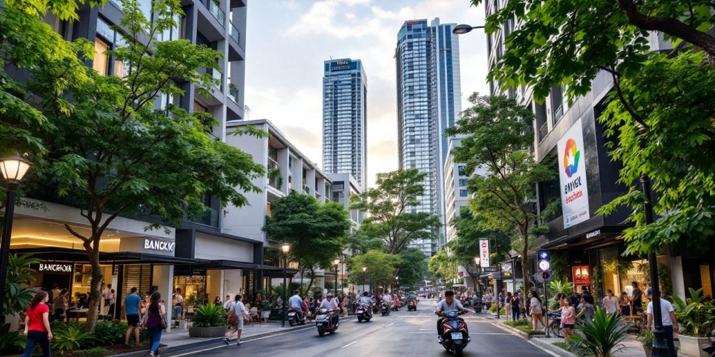 Modern apartments in Bangkok's bustling rental market.