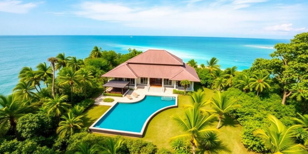 Luxury villa in Phuket with private pool and ocean view.