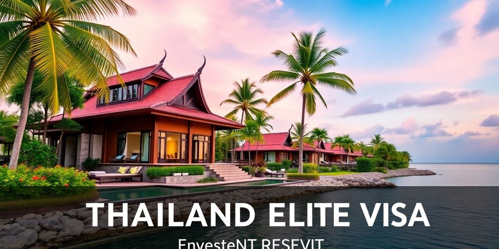 Luxurious villas in Thailand's tropical landscape.
