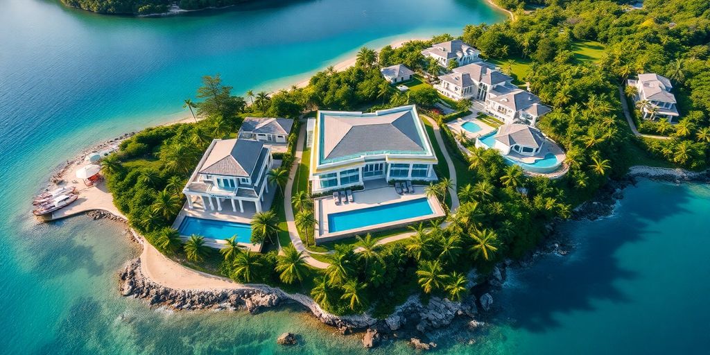 Luxury villas in Phuket with lush tropical surroundings.