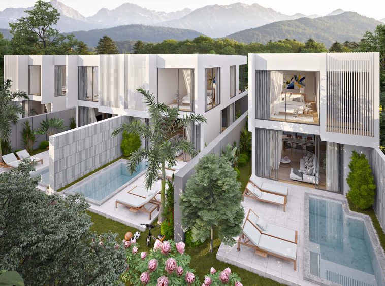 Elegant Thai villa featuring a private pool and serene surroundings.