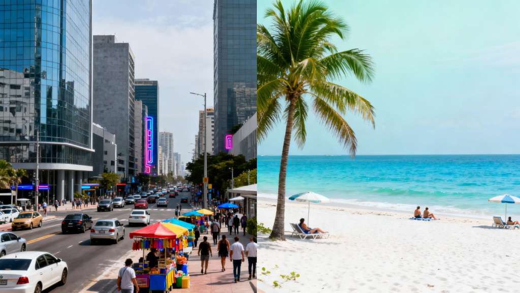 Phuket city versus beach property comparison