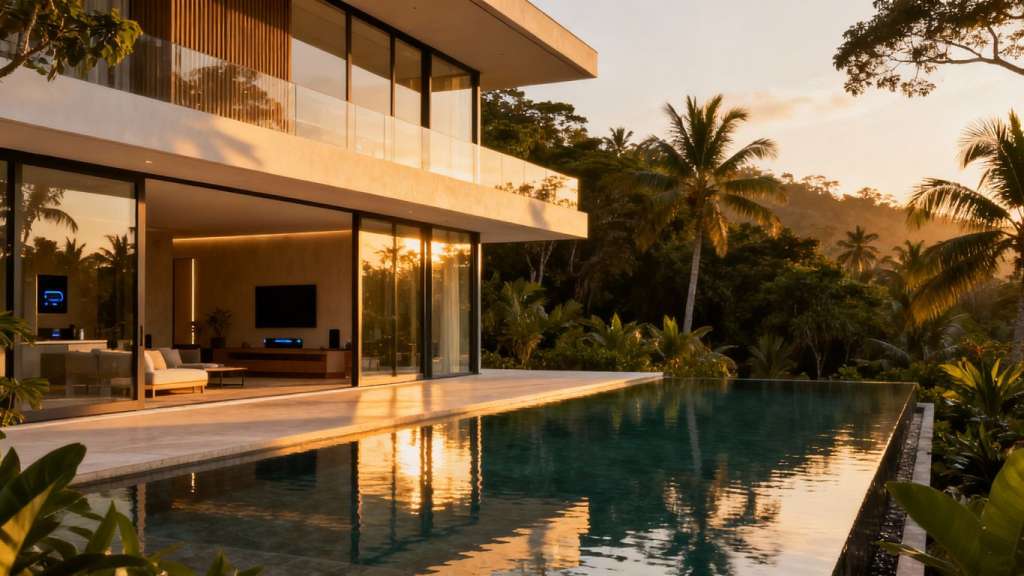 Modern smart home villa with infinity pool in Phuket.