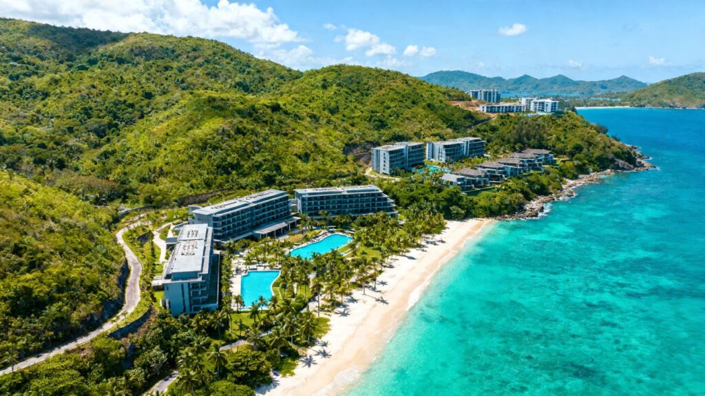 Phuket coastline with new resort developments.