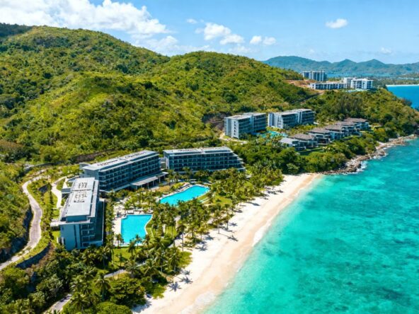 Phuket coastline with new resort developments.