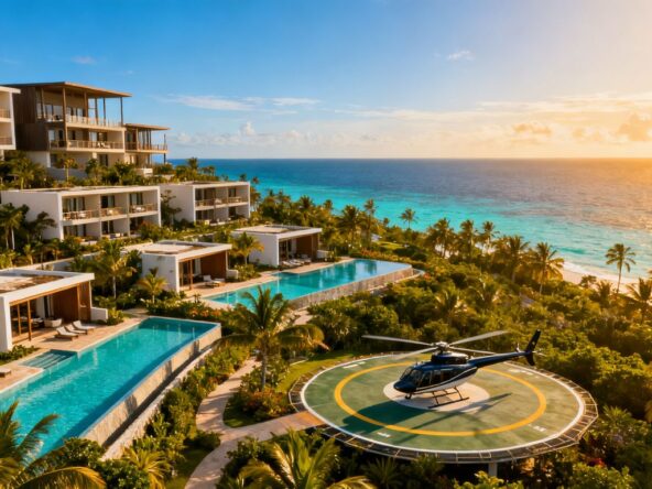 Luxury resort in Phuket with pools, villas, and ocean view.