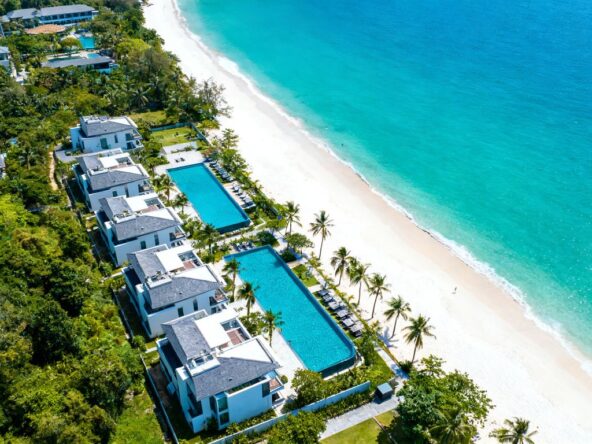 Phuket beachfront resort with villas and ocean views.