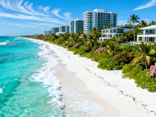 Phuket coastline with luxury villas and beaches.